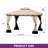 10 pi. L 12 pi. D Pavillon de jardin en acier