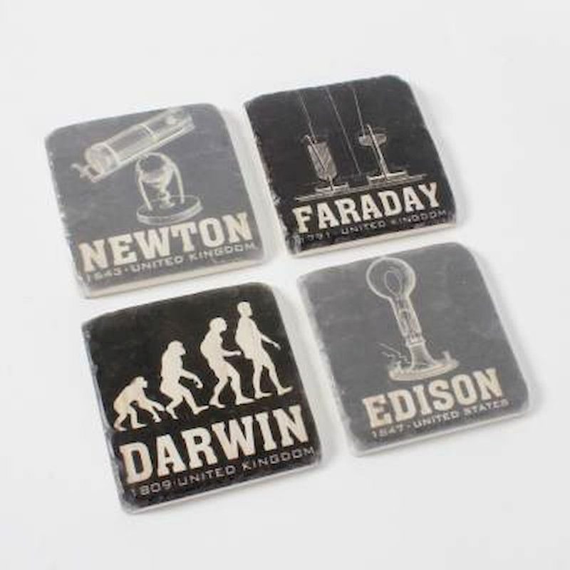 Ceramic Square 4 Piece Coaster Set