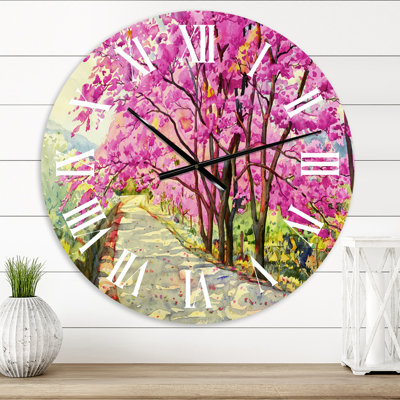 Cherrry Blossom Lane - Farmhouse wall clock