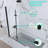 Jraty 39'' - W x 55'' H Folding / Bi-Fold Door Frameless Tub Door with-97821108