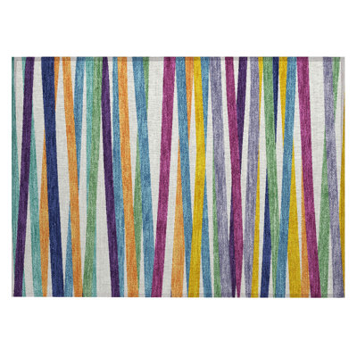  Machine Washable Indoor/Outdoor Chantille ACN997 Gray Area Rug
