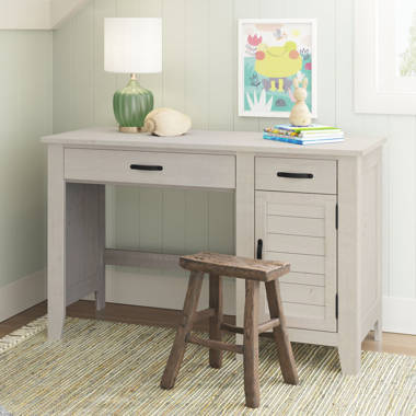 Zoomie Kids Balen 47.2 Art Desk with Hutch White 44H X 47W X 25D