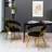 Christle Modern Mid Century Dining Chair, Upholstered Velvet Dining Room Chairs with Metal Legs for Makeup/Living Room (Set of 6)-909808260