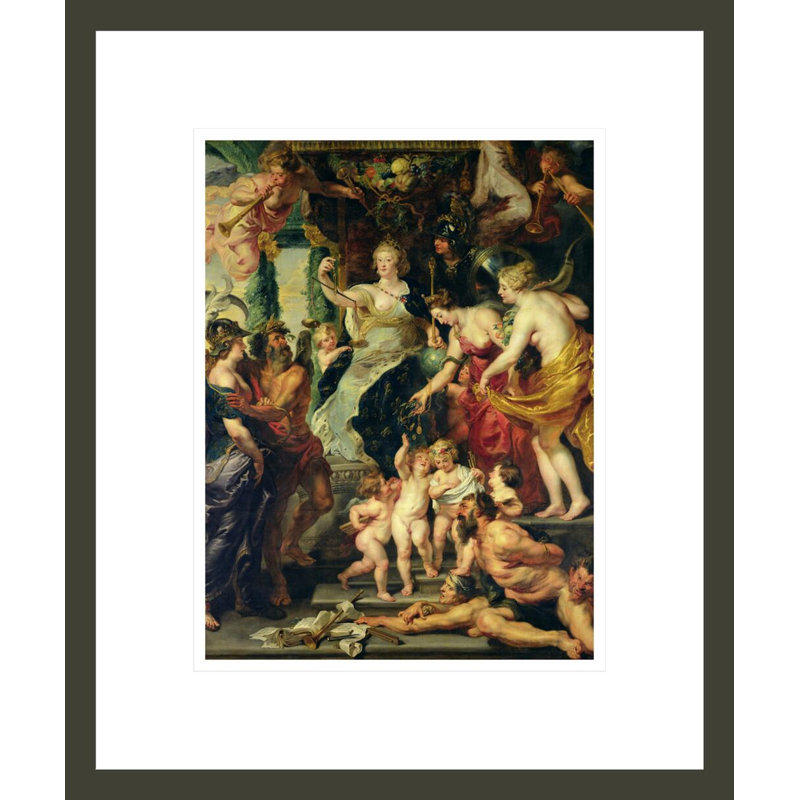 «The Felicity of the Regency» par Peter Paul Rubens, impression giclée encadrée, 16.44" H x 13.75" W