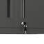 Armoire de rangement murale en métal avec 2 portes verrouillables, 1 tablette réglable et 1 tiroir ouvert pour l'entrepôt de garage, le bureau, assemblage requis