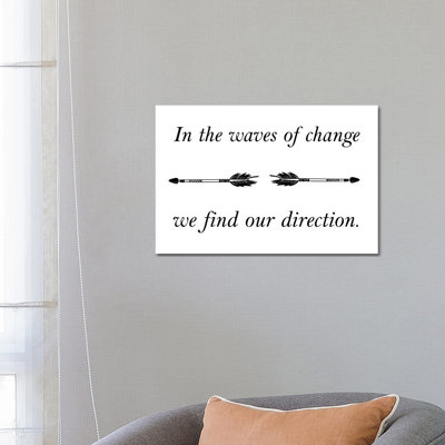 In The Waves Of Change 1 Piece Wrapped Canvas Wall Art