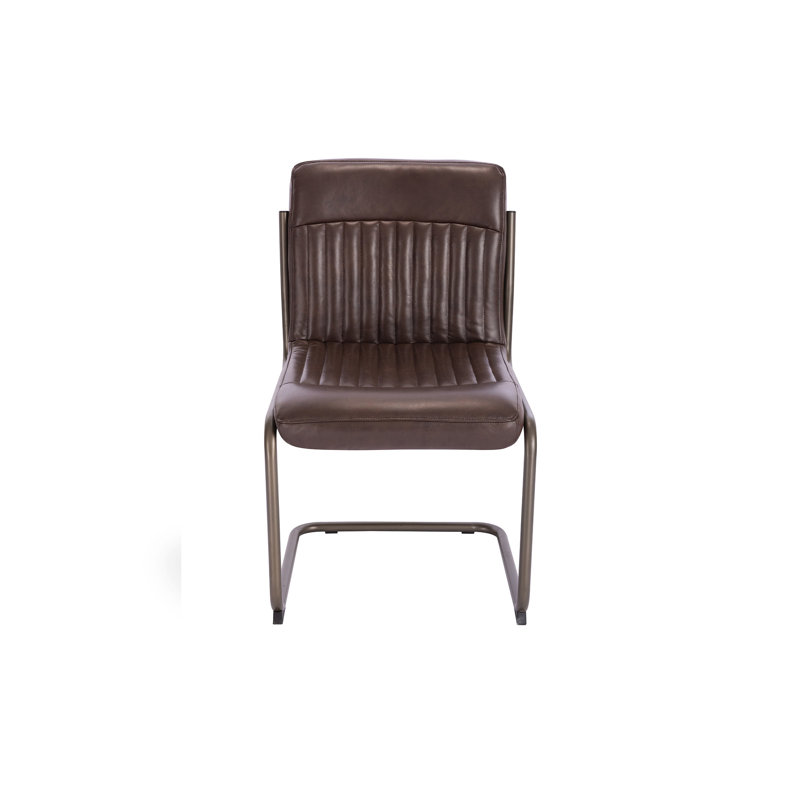 Chaise de salle à manger en polyuréthane Diane, Brun