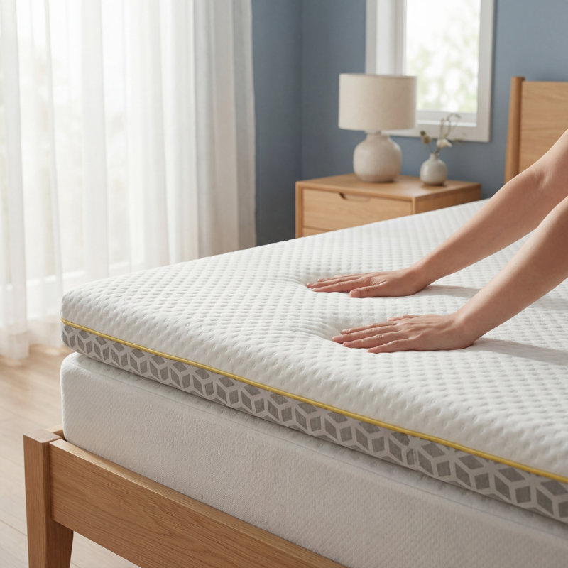 Brightr Aurora 2 In 1 Memory Foam Mattress Topper Medium/Soft, Kingsize (5')