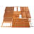 5-Tier Bamboo Storage Cabinet, 3-Drawer & Acrylic Door Sideboard with Raised Legs