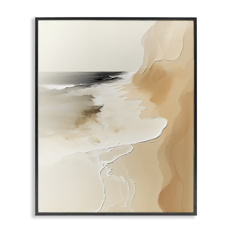 Abstrait côtier, art giclée par Annabelle Hall, H 14 po x l 11 po, Giclée encadrée noir minuit