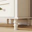 Minimalisme Buffet avec portes en verre et double tiroir, armoire de rangement moderne en bois pour le salon, le vestibule, le couloir d'entrée-489281698