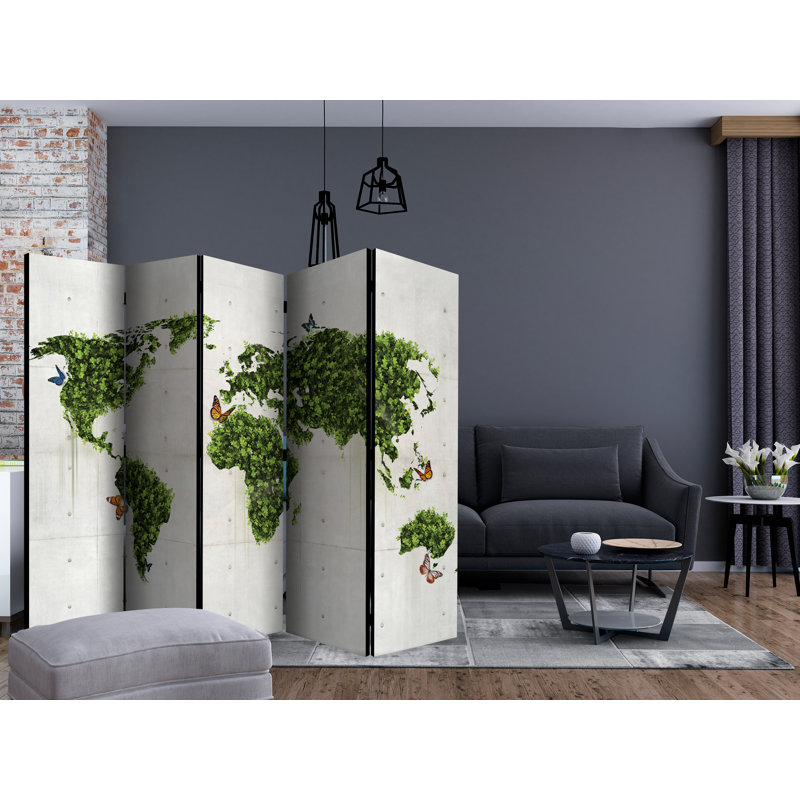 225cm W x 172cm H 5 - Panel Acoustic Room Divider Folding Room Divider
