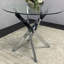 Maya Round Glass Dining Table with 4 Gem Chairs Chrome Finish-900991614