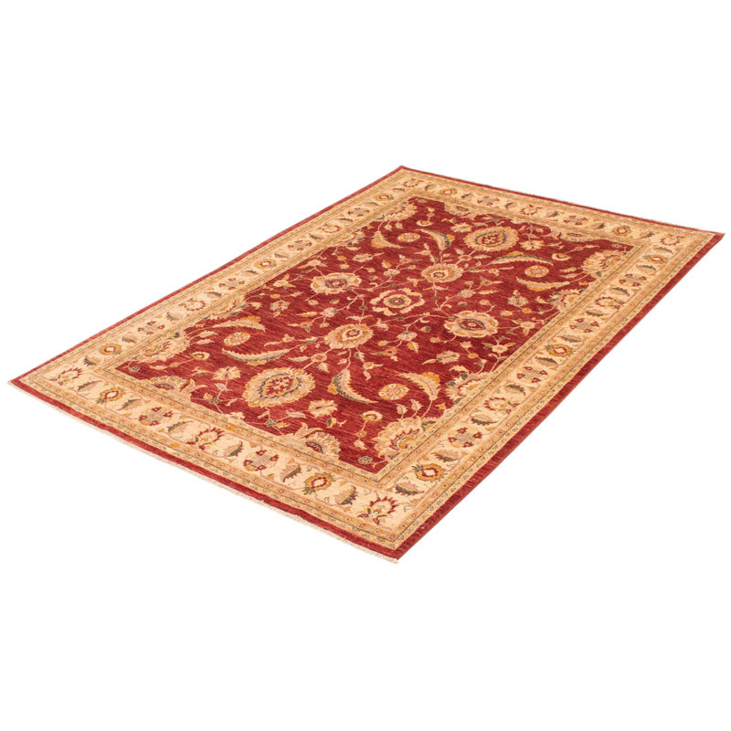 Tapis rouge foncé Chobi Finest 6 pi 6 po x 9 pi 3 po