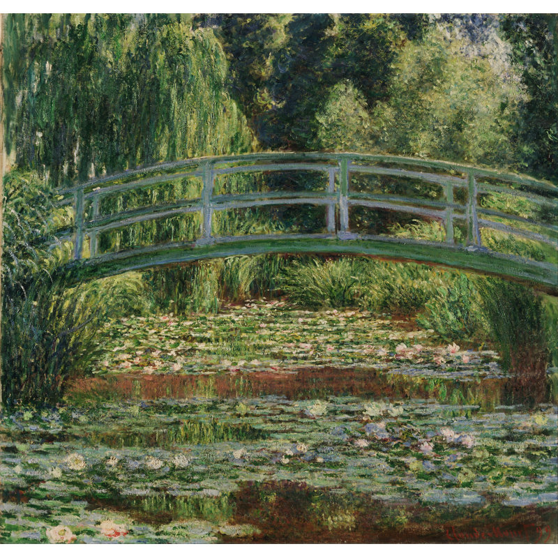The Japanese Footbridge by Claude Monet - Wrapped Canvas Print, 77cm H x 51cm W
