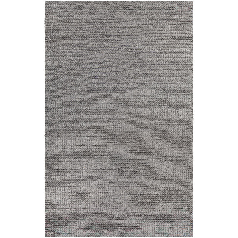 Chloe Hand-Woven Charcoal Area Rug, Rectangle 5' x 7'6"