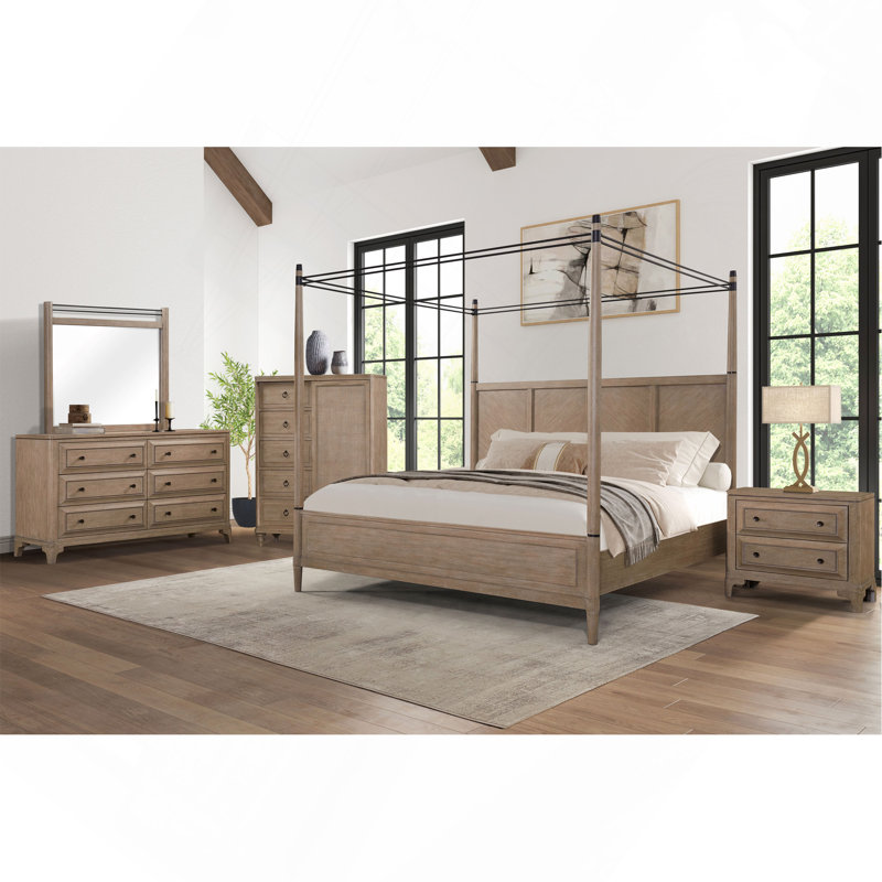 Commode 5 tiroirs finition sable