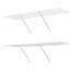 Ensemble de 4 tablettes métalliques, tablettes murales, acier au carbone robuste, revêtement, capacité de charge de 40 lb