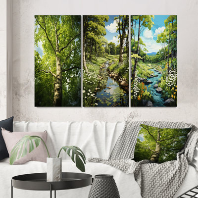 " American Basswood Tree Lyrical Forest " 3 - Pieces