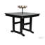 Table de patio durable en Hdpe, résistante aux intempéries pour l'extérieur, noir