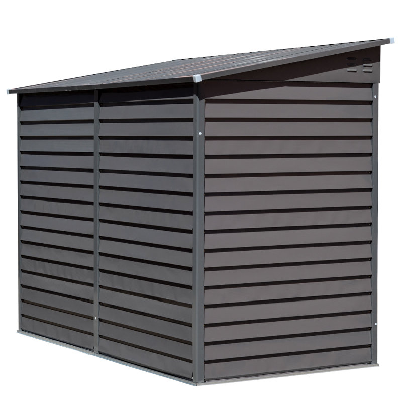 Outdoor Steel Storage Shed, Grey