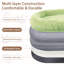 Grand lit pour chien de 71 po avec oreiller moelleux, couverture, vert-916344841-877643687