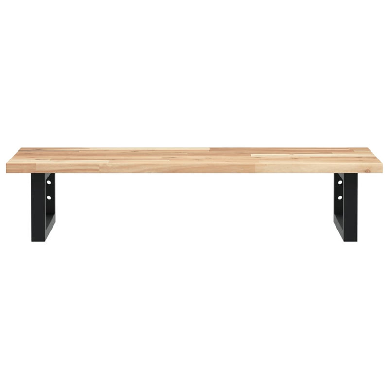 Bracket Shelf, Brown/Black, 2cm H x 80cm W x 40cm D