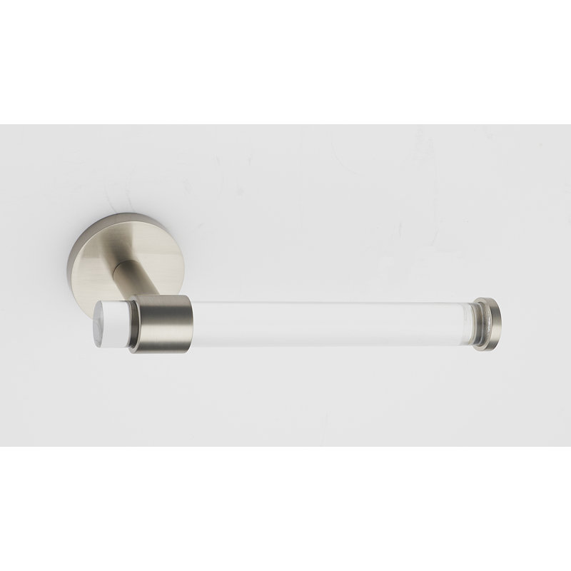 Acrylic Bath Wall Mount Toilet Paper Holder, Satin Nickel