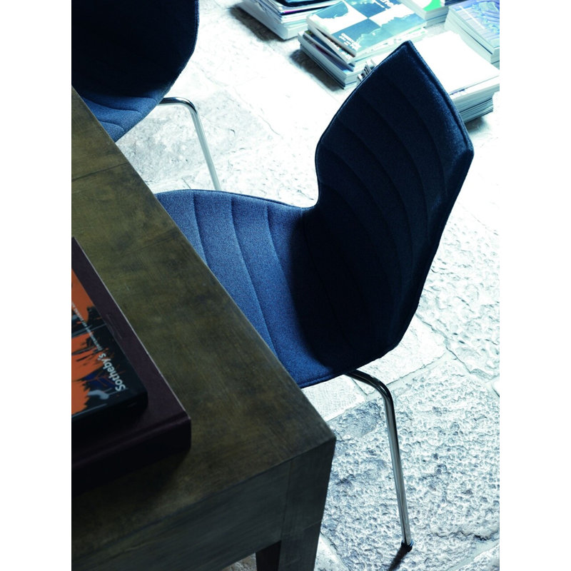 Maui Upholstered Dining Chair, Blue Trevira