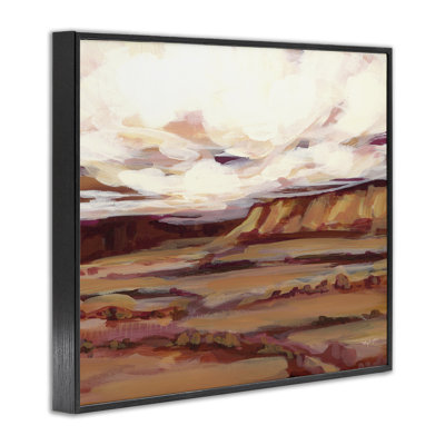 Mauve Mesa Landscape Framed Giclee Art by Haley Knighten