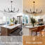 Lustre 8 lumières de style campagnard à 8 lumières de 43,7 po de largeur-1643205918