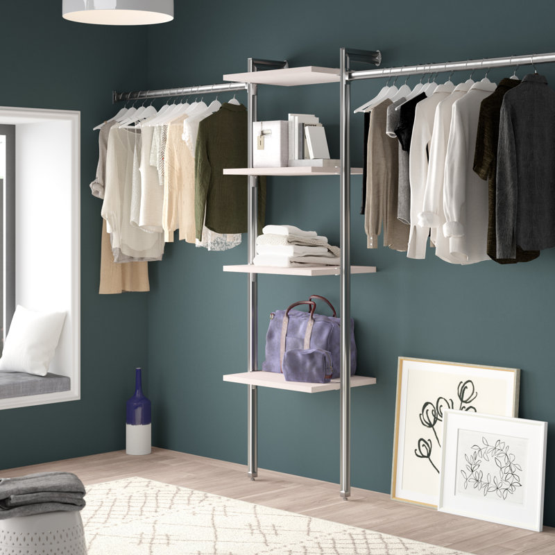 Relax 161cm - 305cm Closet System, Linen