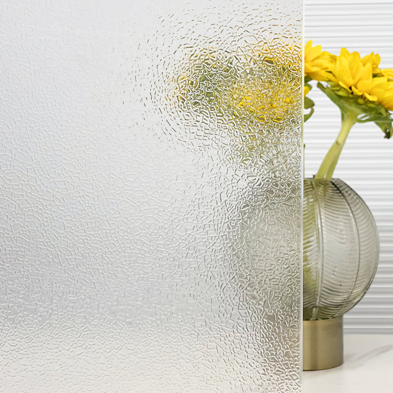 Textured Glass Pattern Decorative Window Decal, 78" H x 17.5" W