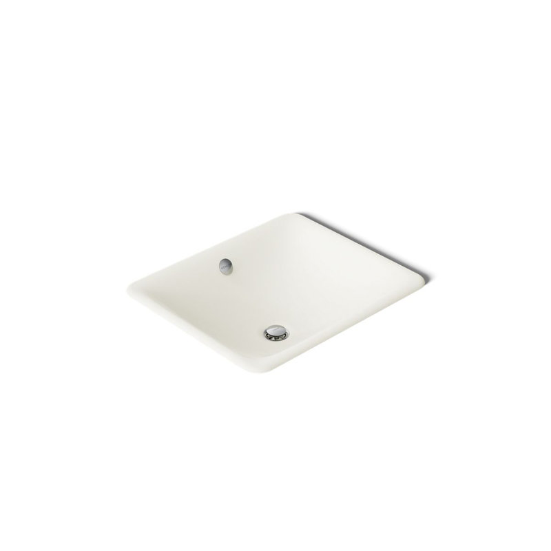 Iron Plains Dual-Mount Bathroom Sink, Biscuit