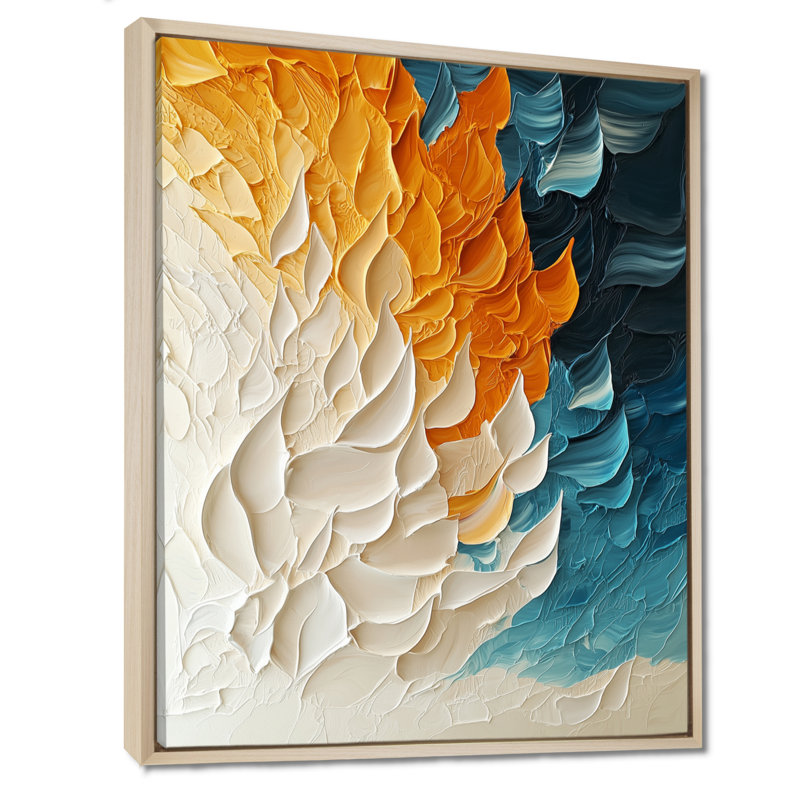 Oliveria Biomorphism Wave to Sand Migre I - Biomorphism, art mural, H 44 po x l 34 po, Reproduction avec cadre flottant