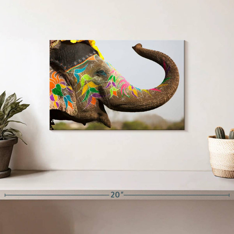 Brampt Jaipur Festival Elephant, H 8 po x l 12 po
