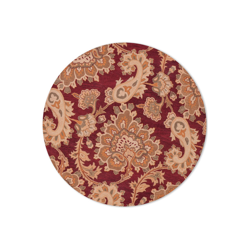 Chatney HAND TUFTED WOOL ECO-FRIENDLY AREA RUGS - Round |Floral Design | Area Rugs for Living room, Bedroom, Round 9'