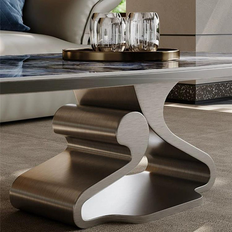 Italian Light Luxury Personalized Coffee Table Set, Blue