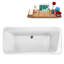 1501.1mm x 701mm Freestanding Soaking Acrylic Bathtub-60964430