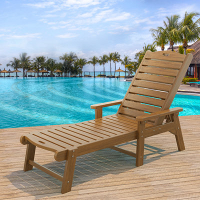 Chaise longue d'extérieur inclinable 78,7 po Alizay