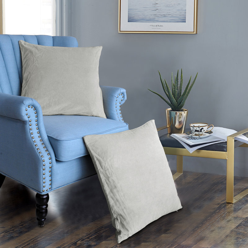Housse de coussin carré, 20 po X 20 po, Gris clair