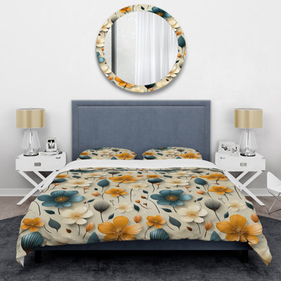 Mod Floral Nostalgia Floral Duvet Cover