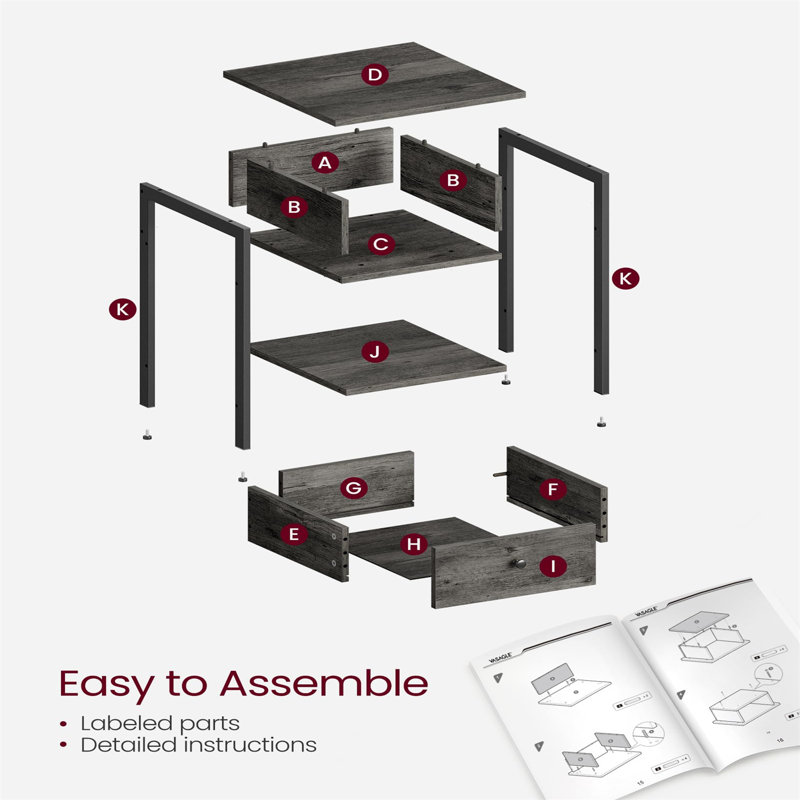 Azayla End Table Set with Storage