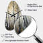 Birch Tree Forest Wonderland V - Fall Shape Large Grey Wall Clock - Unique Shape-104238412