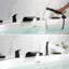 Robinet de baignoire romaine monocommande à fixation sur le comptoir avec douche à main-81844677