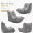 Luxury Accent Chair Button-Tufted Detail Gray Microfiber Comfy Chair Living Room Furniture 1pc-1258503360