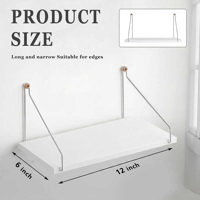 1 tablette murale pour projecteur 12 x 6 pouces, 1 pièce