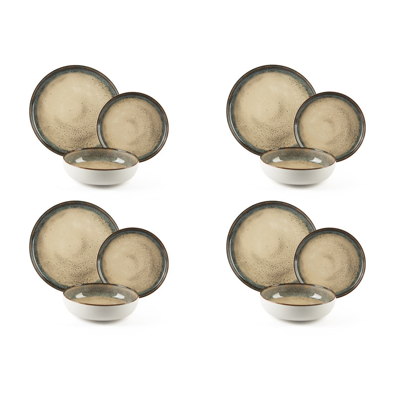 Zeus Piece Ceramic Dinnerware Set - Service for 4