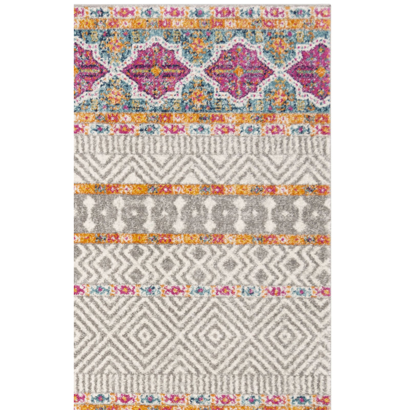 Tapis gris / ivoire Felty 614, Rectangle 9 pi x 12 pi