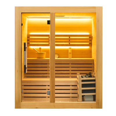 Vidalux Nordic Indoor Traditional Steam Sauna in Hemlock